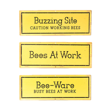 Load image into Gallery viewer, Bee Signs - Pack of 3