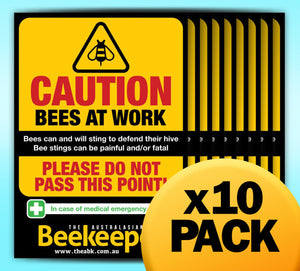 10 PACK - ABK Safety Sign - Small (A4 size) BLACK & GOLD