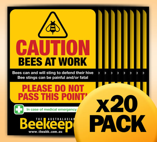 20 PACK - ABK Safety Sign - Small (A4 size) BLACK & GOLD