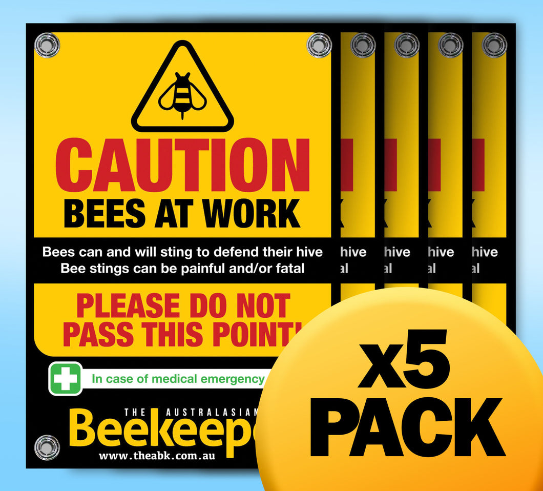 5 PACK - ABK Safety Sign - Medium (A3 size)