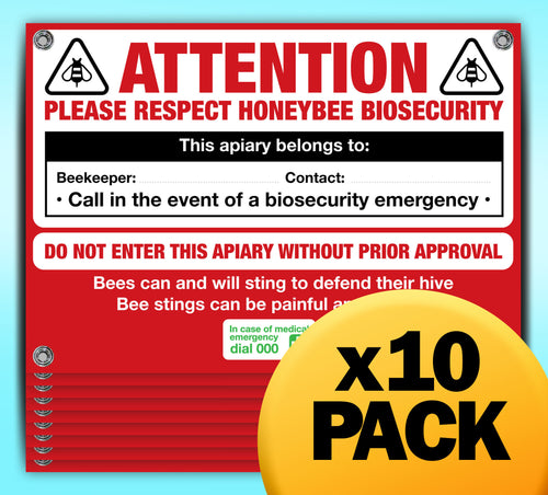 10 PACK - ABK Safety Sign - Large (A2 size)